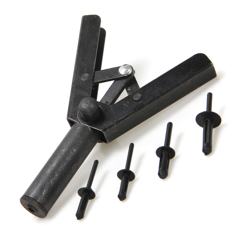 Rivet Setter Tool - Kunststoff-Nietpistole, 7-Zoll-Poly-Handnietgerät-Set zum Befestigen von Türverkleidungen,