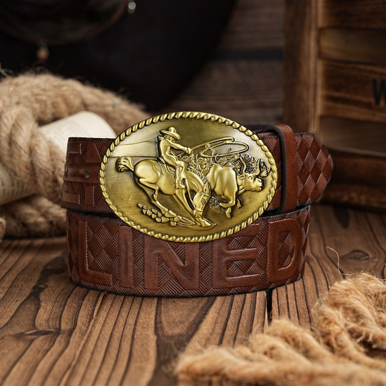 Leather Work Western - Ein lässiger Retro-Gürtel im Western-Stil für