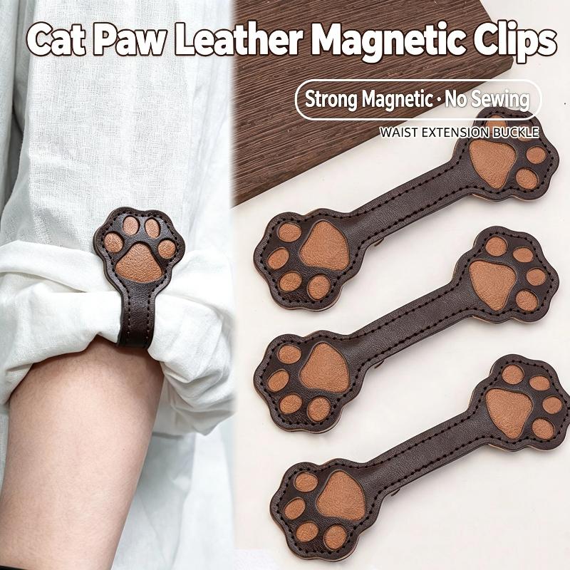 Leather Work Is - 2 Stück Premium-Leder-Magnethüllen-Clips mit starkem Magnetverschluss