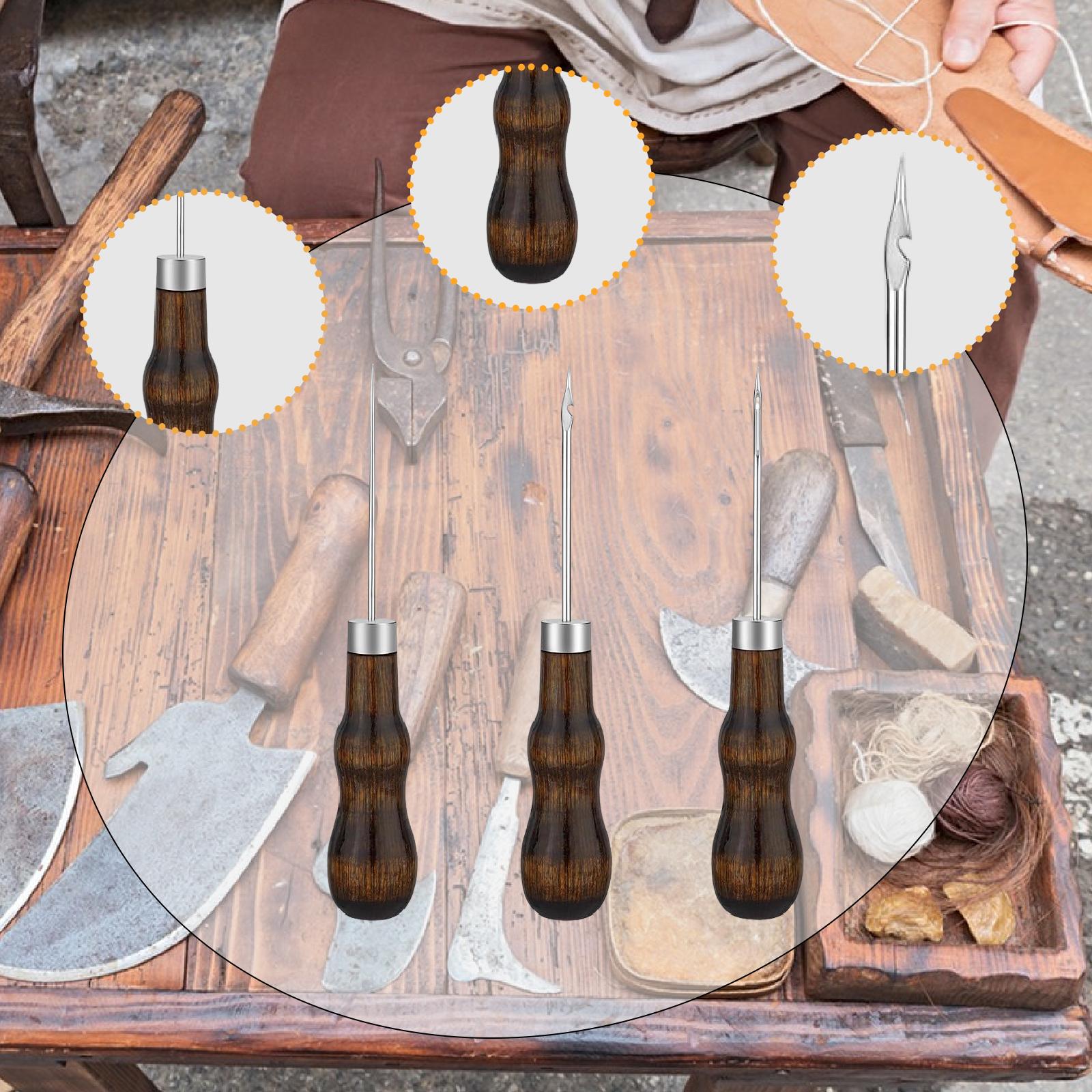 Leatherwork Awl - Handnähset mit Präzisionsnähwerkzeugen für Haushalt, Handgefertigtes