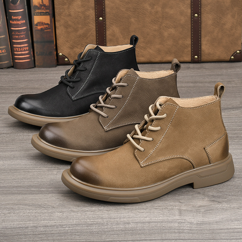Leather Work Western - LIHUAMAO Arbeitsstiefel aus Rindsleder der Güteklasse