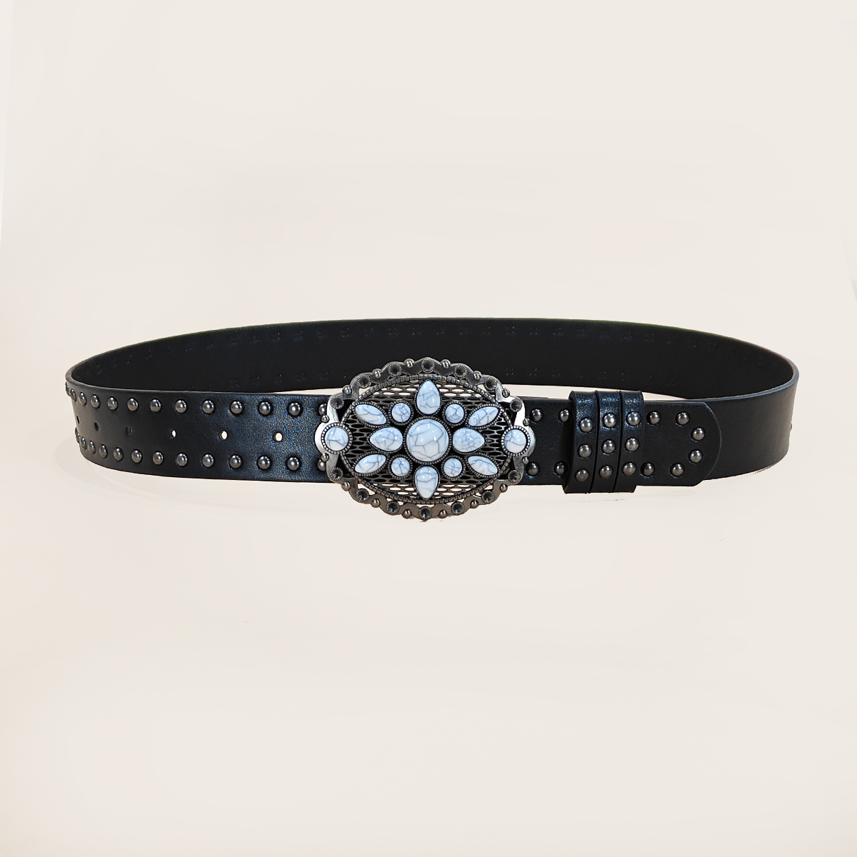 Lässiger Punk-Nieten-Gürtel fü – Leather Work Western Bewertung und Preis