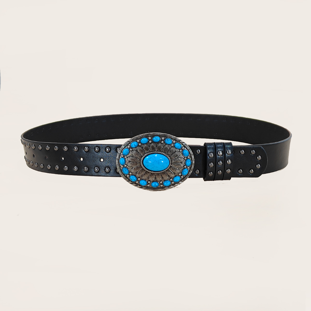 Lässiger Punk-Nieten-Gürtel fü – Leather Work Western Bewertung und Preis