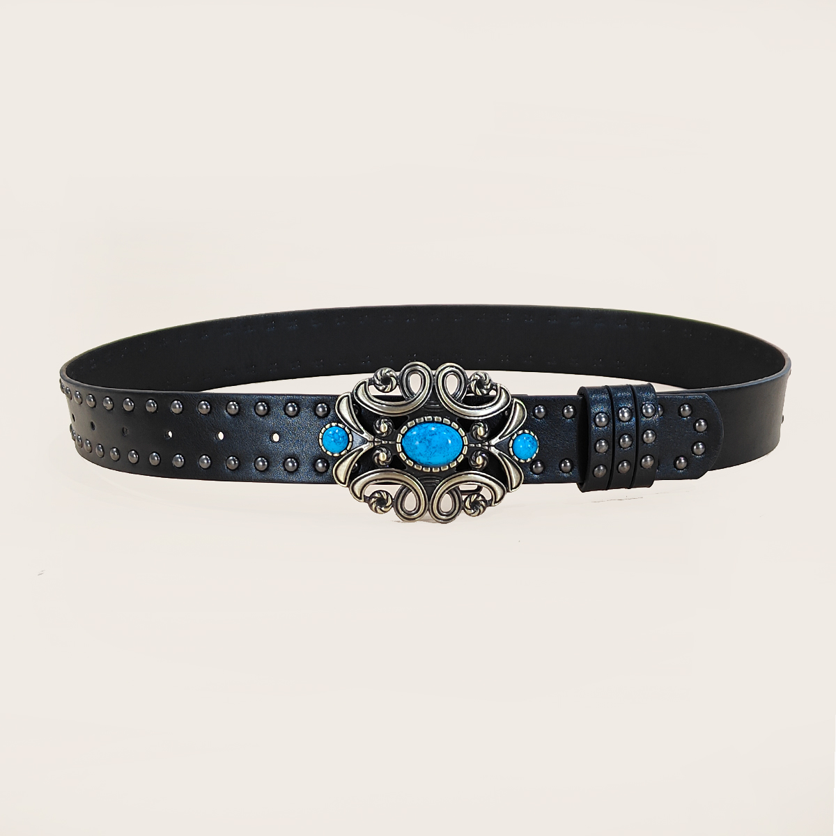 Lässiger Punk-Nieten-Gürtel fü – Leather Work Western Bewertung und Preis