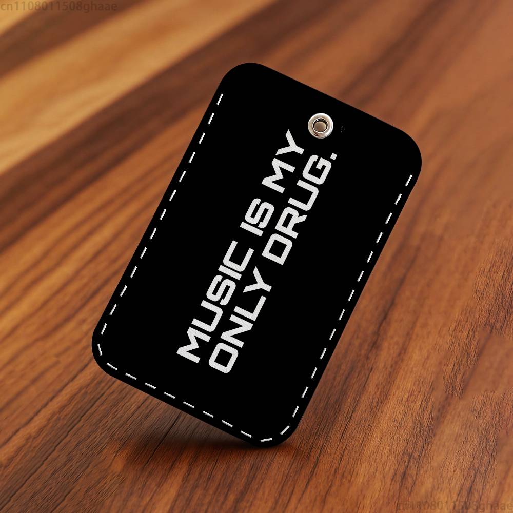 MUSIC IS MY DRUG Schlüsselanhä – Leather Work In My Area Bewertung und Preis