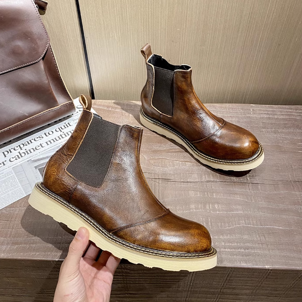 Retro Herren Chelsea-Stiefel a – Leather Work Western Bewertung und Preis