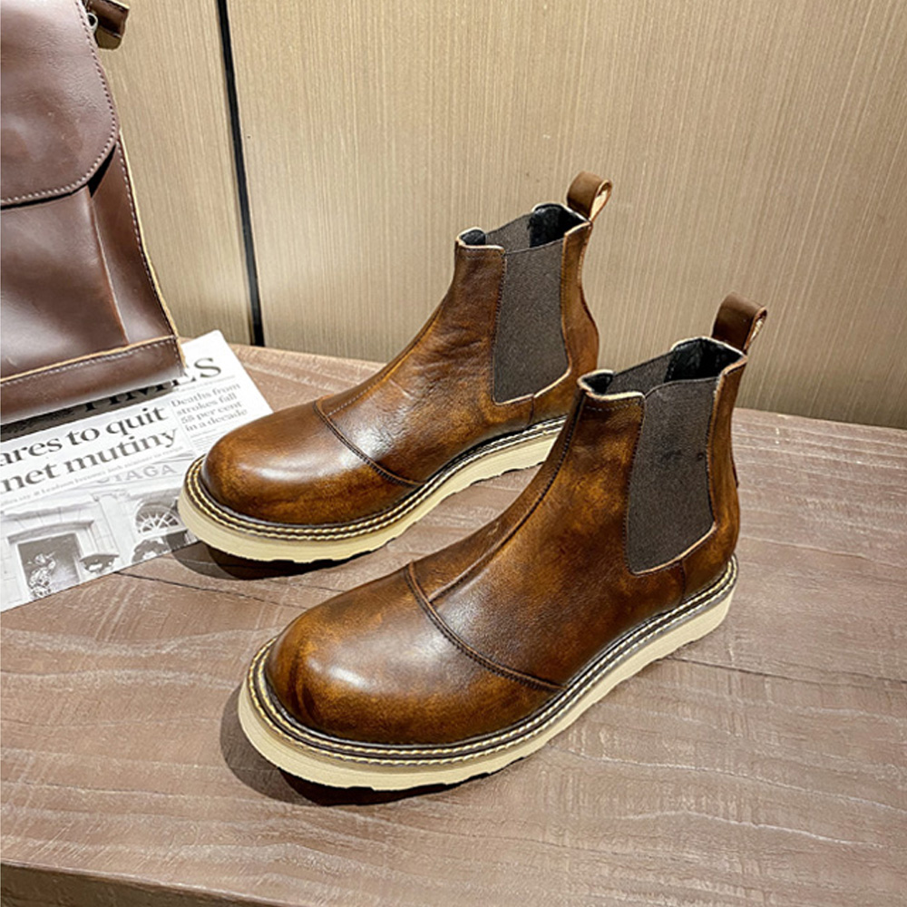 Retro Herren Chelsea-Stiefel a – Leather Work Western Bewertung und Preis