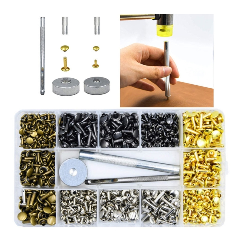 180 Sätze Leder nieten 6mm/8mm – Rivet Setter Tool Bewertung und Preis